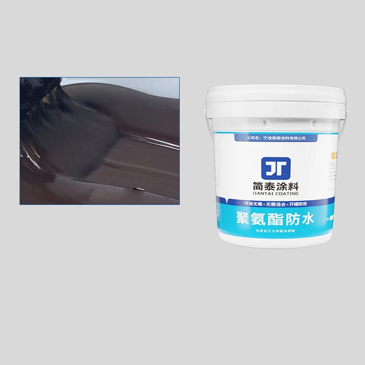 AngShop waterproof roof coating bucket with smooth black coating applied with brush