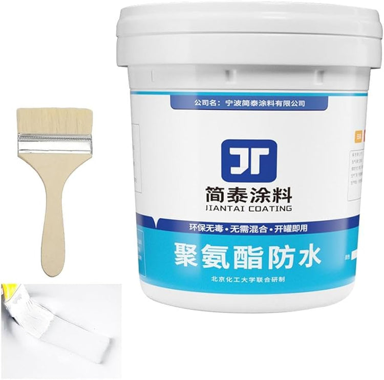 AngShop waterproof roof coating bucket with paintbrush for easy roof protection application