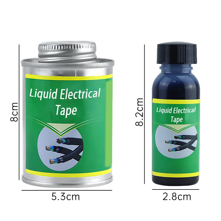 AngShop liquid electrical tape waterproof cable insulation coating in two metal and plastic bottles
