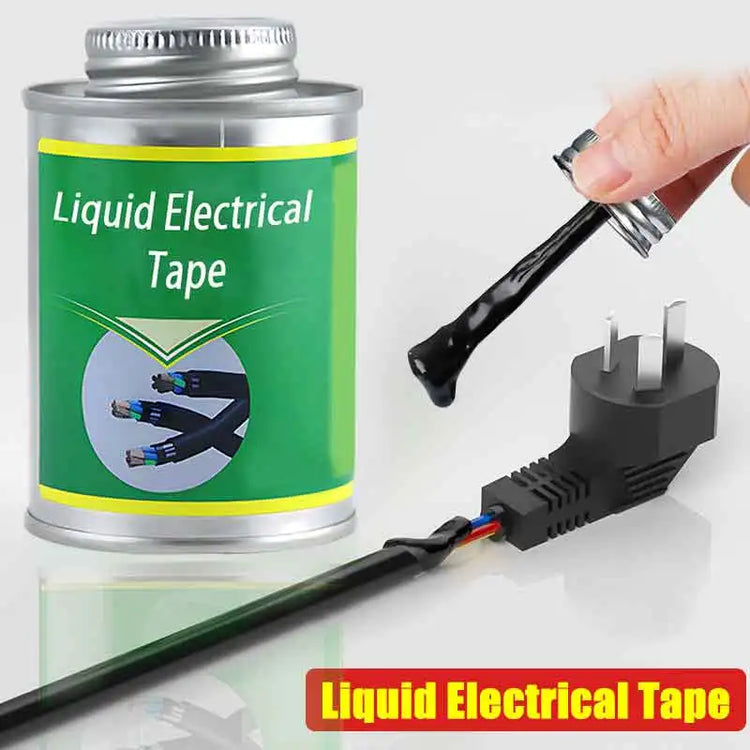 AngShop liquid electrical tape can with brush applying waterproof cable insulation coating on plug wires