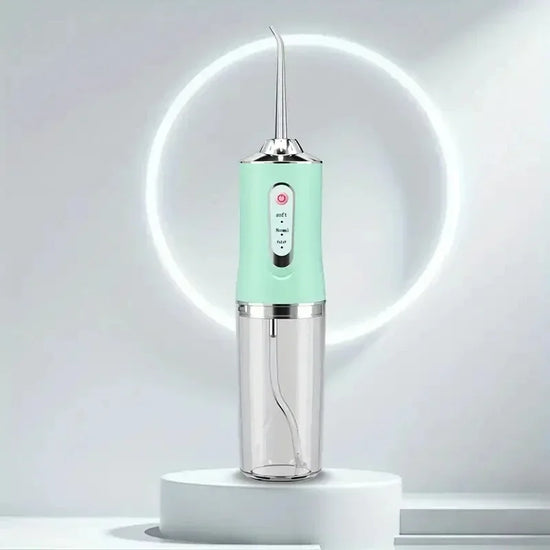 Precision Oral Irrigator with 3 Modes - Rechargeable, Portable Cleaner for Sensitive Gums and Orthodontics.