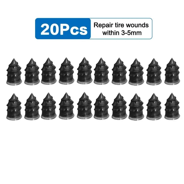 AngShop 20pcs tire plug kit for cars with black plugs to repair tire wounds within 3-5mm