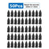 50 pieces tire plug kit for cars with black spiral plugs to repair tire wounds 0.1 to 3mm