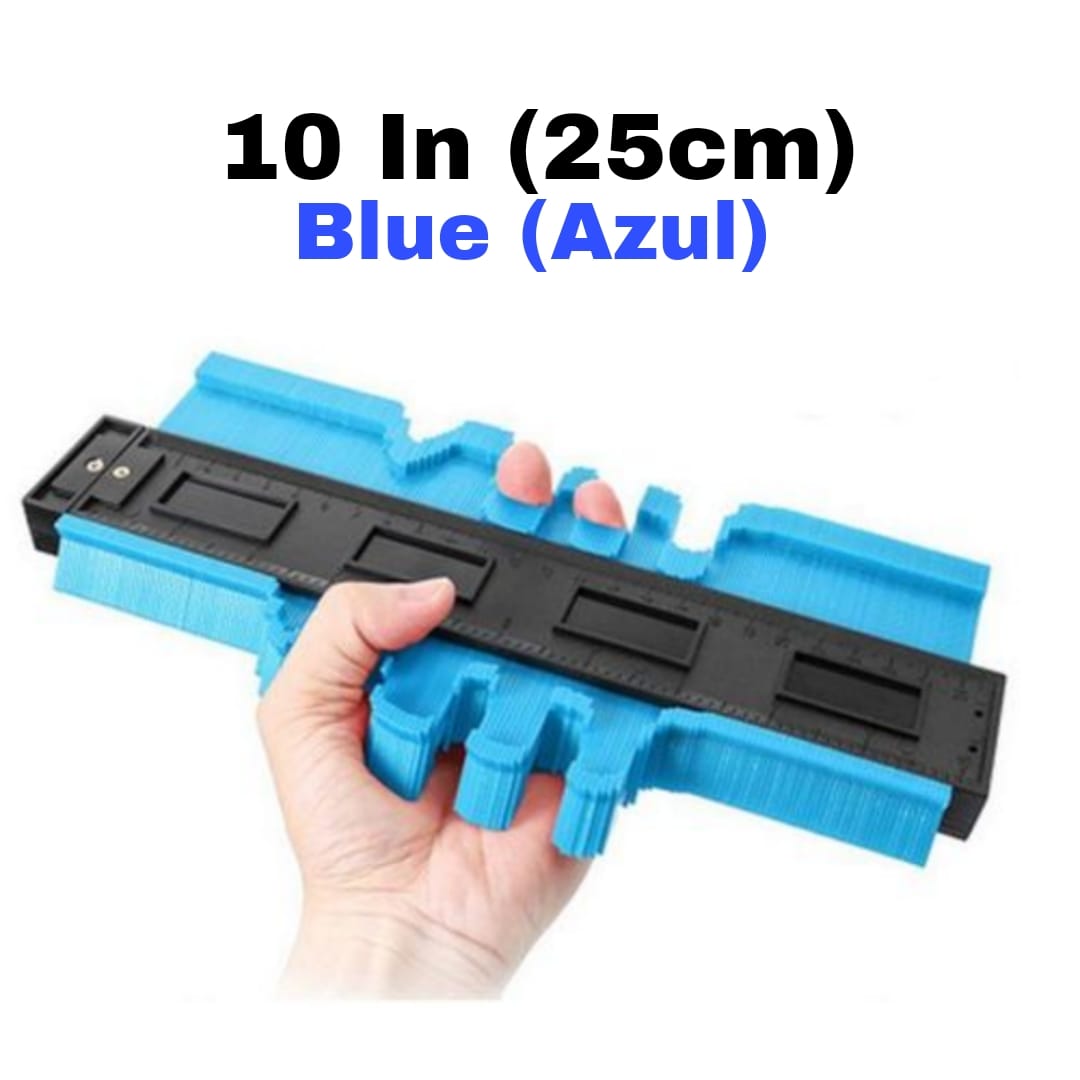 AngShop 10 inch blue contour gauge tool held in hand for precise shape measuring