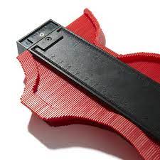 AngShop contour gauge tool with red plastic pins for precise shape copying and measurement