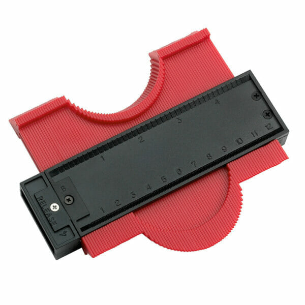 AngShop red and black contour gauge tool for measuring and copying irregular shapes