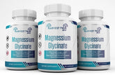 Turquoise Alder Magnesium Glycinate Supplement bottles with 90 capsules for energy and mood support