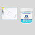 AngShop white waterproof roof coating in bucket with brush applying thick white coating