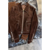 Luxury brown jacket for women by AngShop with zipper closure and front pockets