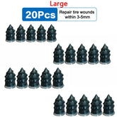 20-piece large puncture repair kit for car tires plugs repairing tire wounds 3 to 5 millimeters