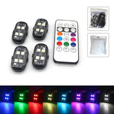 AngShop remote control LED car strips with color-changing lights and included remote control