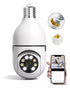 AngShop wifi light bulb security camera with LED lights and smartphone app control for home surveillance